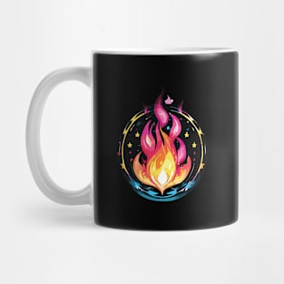 Colorful Fire Flame Mug